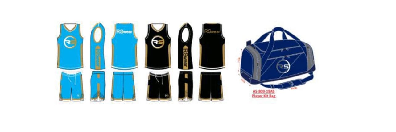 Basketball bundle reference for Two uniforms gym bag and socks / Embroidery